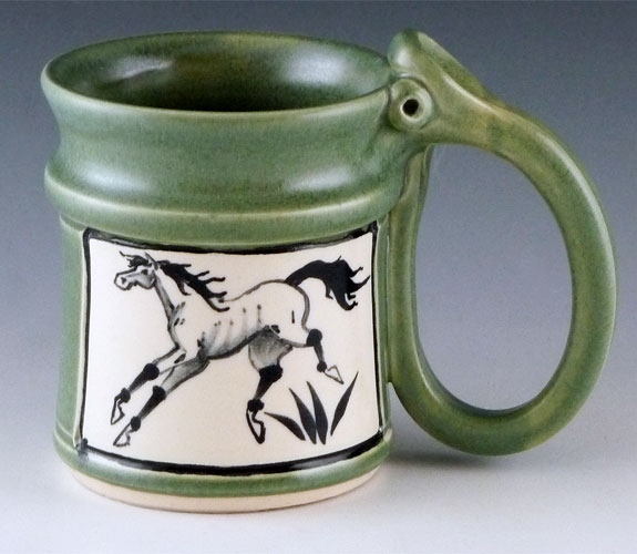 Horse ceramic mug by Bonnie Belt